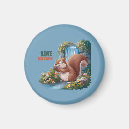 Älska Natur Rolig Ekorre Magnet