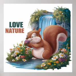 Älska Naturen, Rolig Ekorre Poster