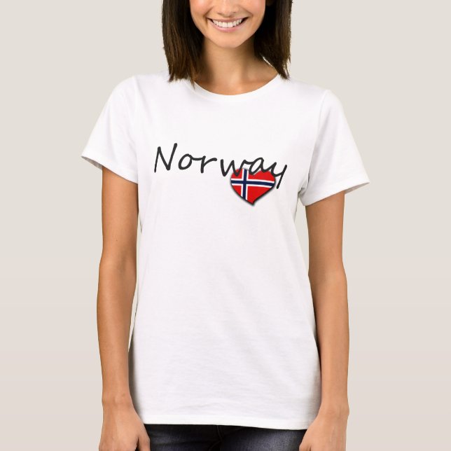 Älska norge tee shirt (Framsida)