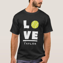 Älska Och Lev Tennis Sport Fan Anpassat Namn