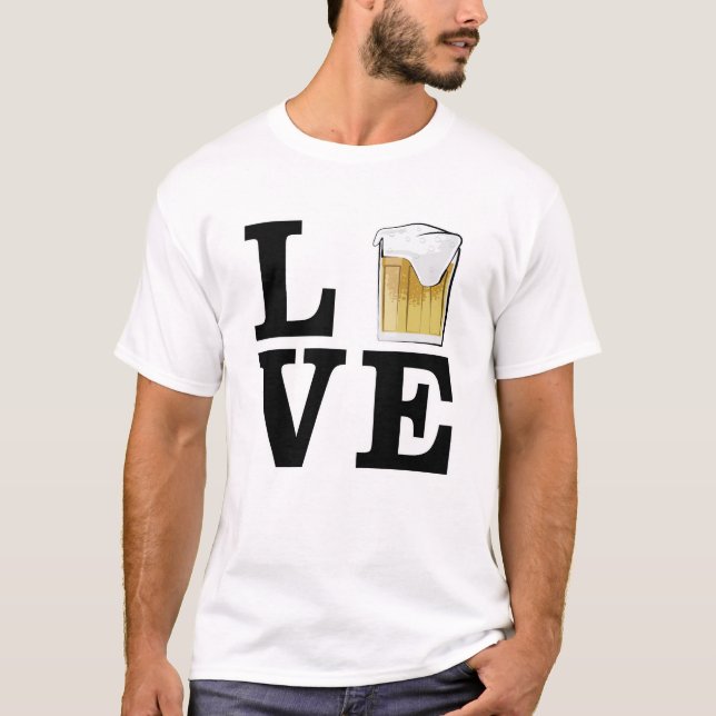 Älska Öl T Shirt (Framsida)