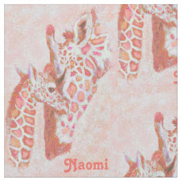 älska personalizable tyg för persikagiraff