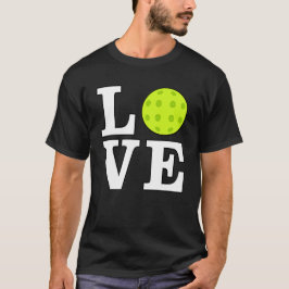 Älska Picklebal - Vit text T Shirt