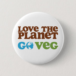Älska planet går Veg Knapp