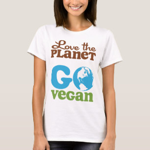 Älska planet går veganen t shirt