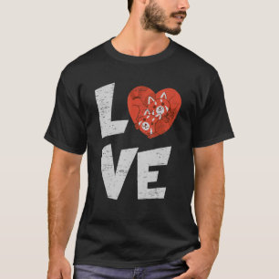 Älska Röd Panda för en Bambu Träd Art T Shirt