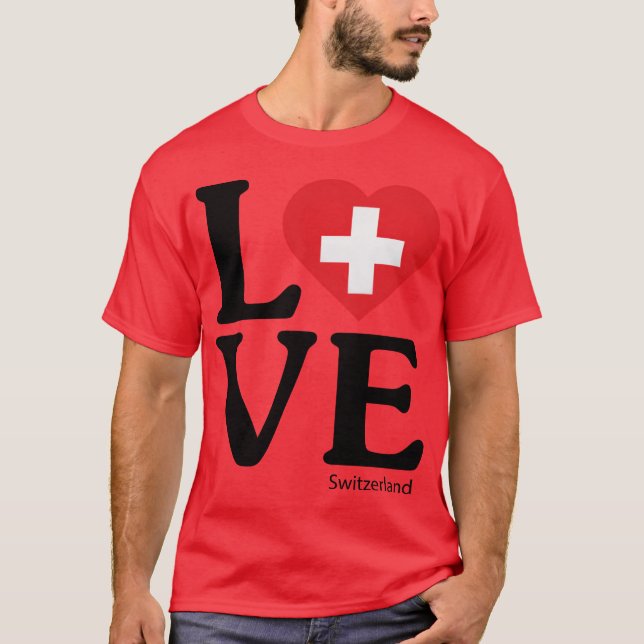 Älska Schweiz roligt T Shirt (Framsida)