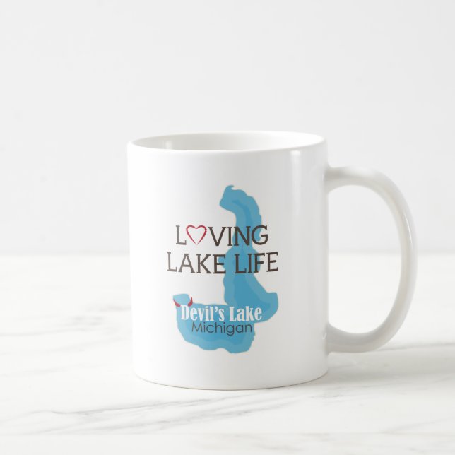 Älska sjöliv, djävulen sjö, Michigan Kaffemugg (Höger)