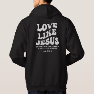 Älska som Jesus, Bibelvers, Kristet merchandise Hoodie