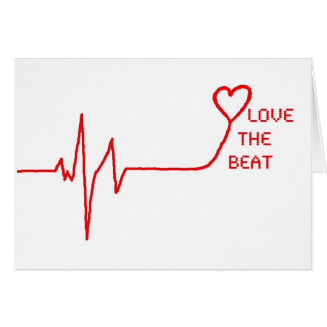 Älska takten hälsningskort (Framsidan Horizontal)