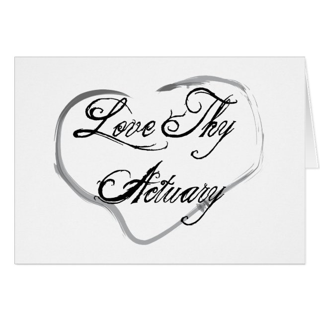 Älska Thy försäkringsstatistiker Hälsningskort (Framsidan Horizontal)