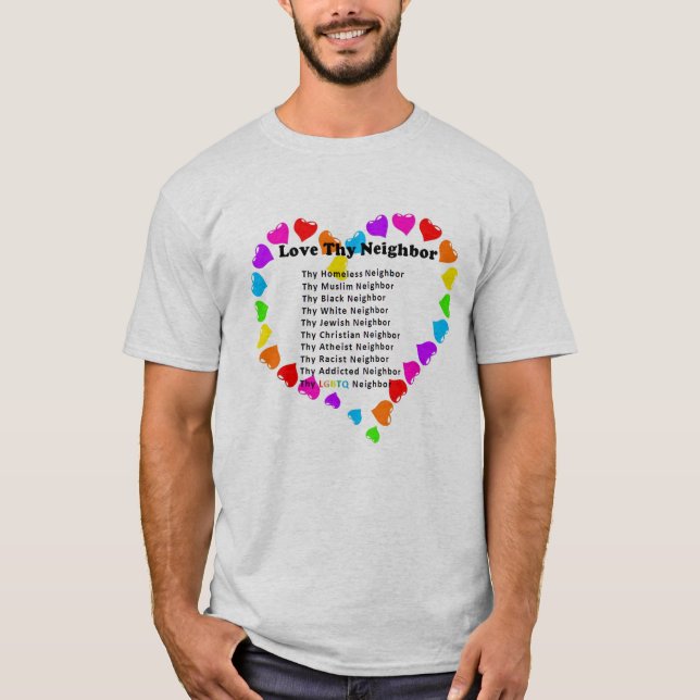 Älska Thy grann T Shirt (Framsida)