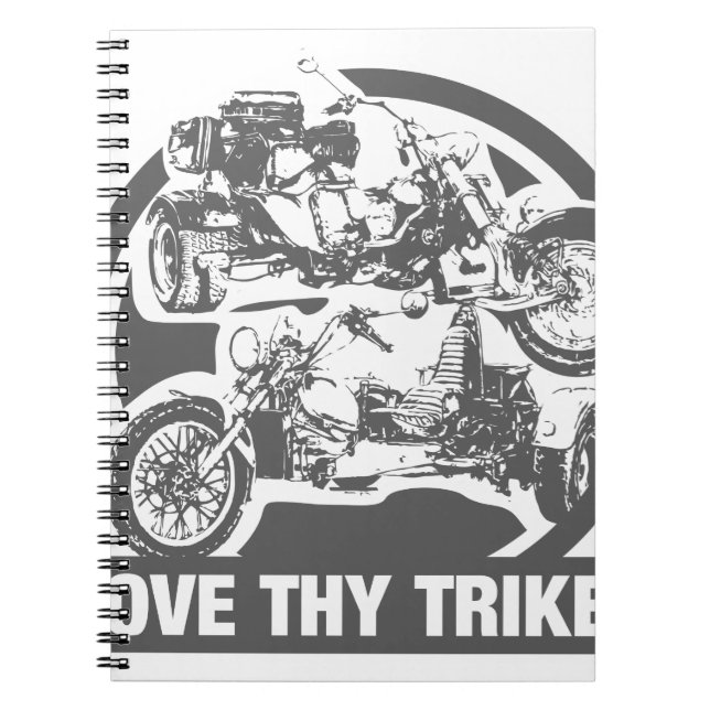 älska thy trike - motorcykel anteckningsbok (Framsidan)