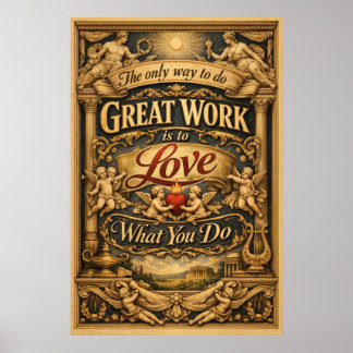 Älska Vad Du Gör Renässans Typografi Konst Poster