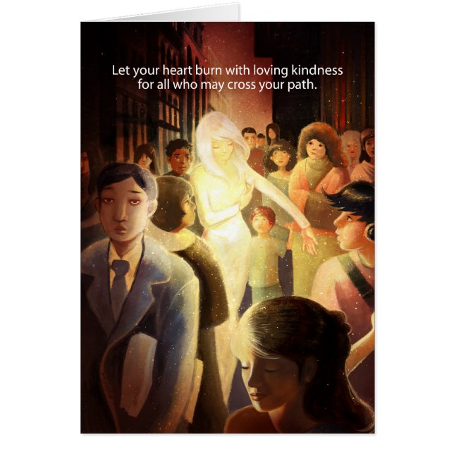 Älska vänlighet hälsningskort (Framsidan)