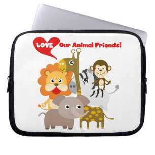 Älska våra djura vänner laptop sleeve