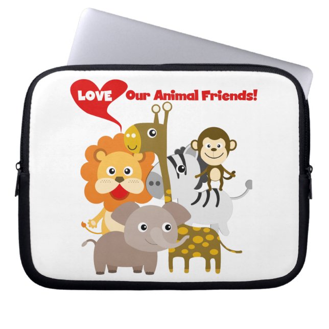 Älska våra djura vänner laptop sleeve (Framsidan)