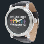 Älska Varandra Gay Pride HBTQ Regnbåge Kristna  Armbandsur<br><div class="desc">Älska Varandra Gay Pride HBTQ Regnbåge Kristna Kors</div>
