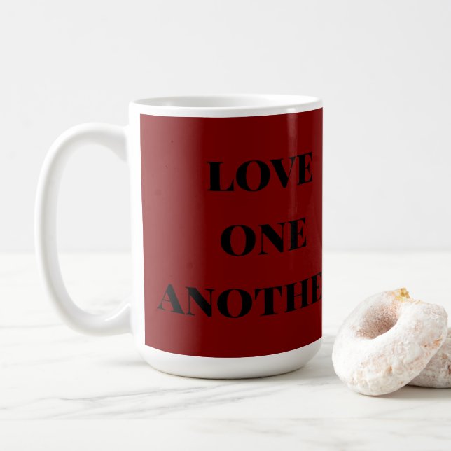 Älska varandra  kaffemugg (Med munk)