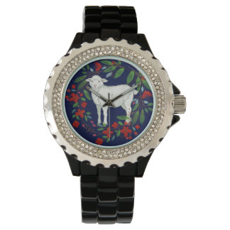 Älska Varandra | Lamm & Blommig Urklocka Armbandsur