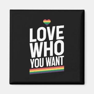 Älska Vem Du Vill Regnbåge Hbtq-stolthetsflagga HB Magnet