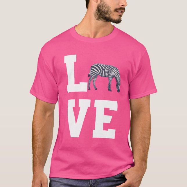 Älska Zebror flicka T Shirt (Framsida)
