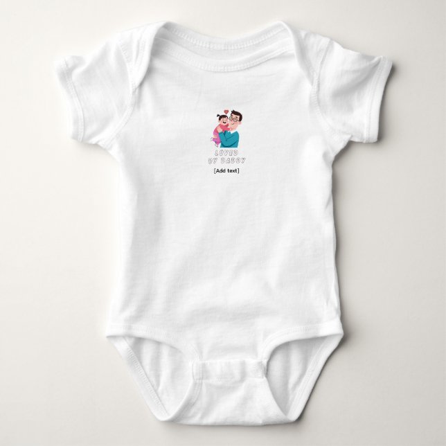 Älskad av Pappa - Söt far och dotter T Shirt (Framsida)