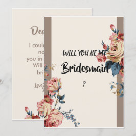 älskad Bridesmaid Inbjudningar