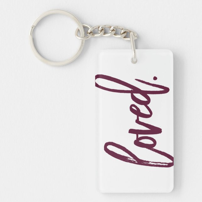 Älskad. Burgundy Modern Trendig Skript Typografi (Framsidan)