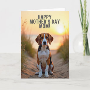 Älskad hund mors dagskort kort