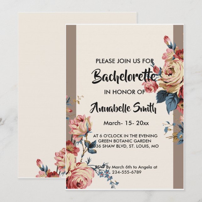 älskad kandidat inbjudningar (Fram/baksida)