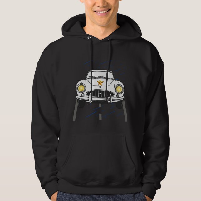 älskad klassisk bil hoodie (Framsida)