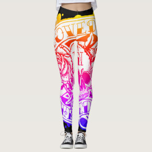 Älskad N hatad logotyp Leggings
