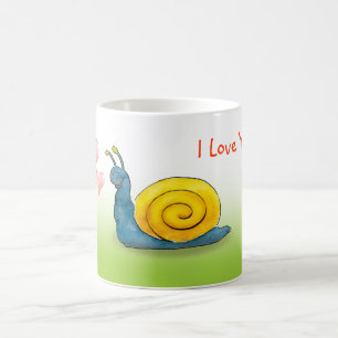 Älskad snigel med stor hjärta kaffemugg