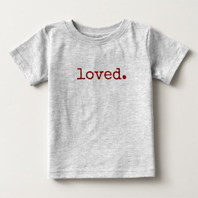 älskad typografi t shirt (Framsida)