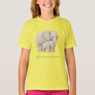 Älskad Utan Måtta – Elefantmor och Bebis Il T Shirt