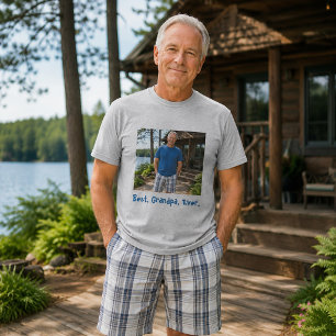 Älskad Utan Måtta Personlig Farfar Foto T Shirt