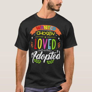 Älskade adoptivdagskaraktär vid adoption av barn t shirt