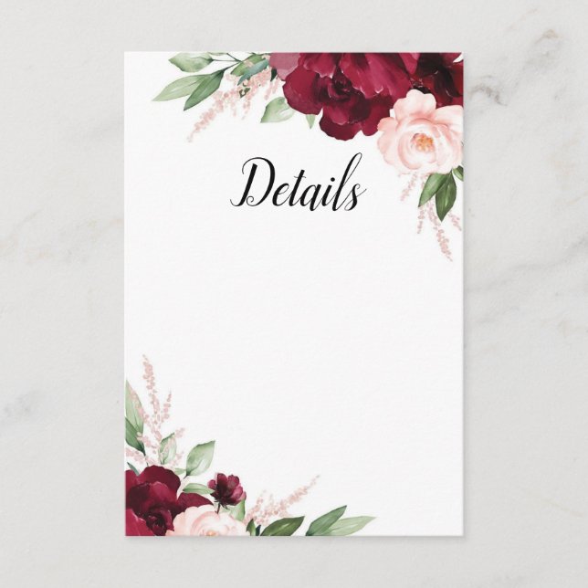 Älskade Blommiga Detaljer Kort (Framsida)