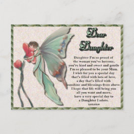 Älskade dotter födelsedag vykort