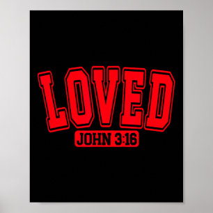 Älskade jul Alla hjärtans dag Johannes 316 kristen Poster