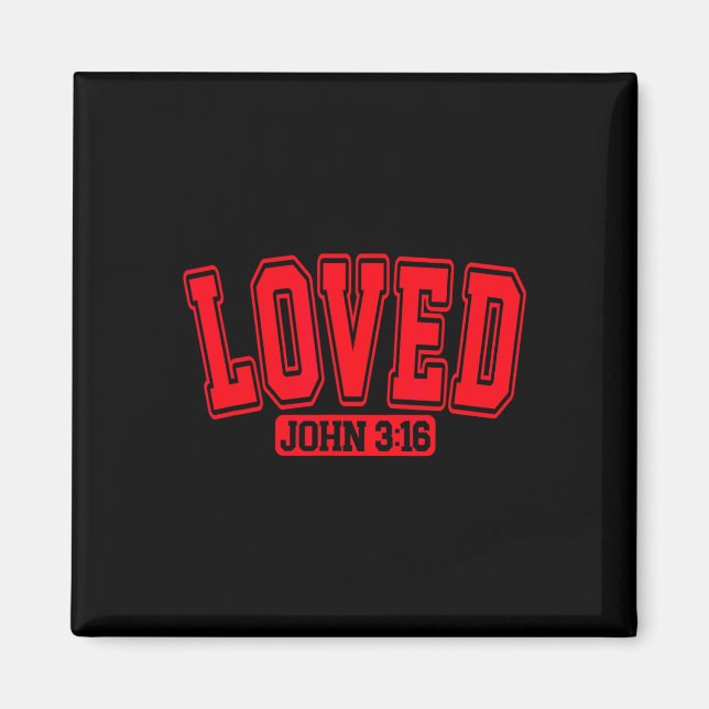 Älskade julvalentin John 316 kristen glad Magnet (Framsidan)