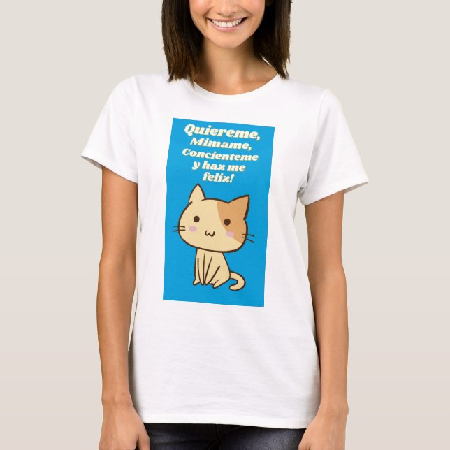 älskade mig och gör mig lycklig t shirt (Framsida)