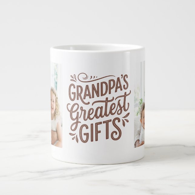 Älskade Minnen Foto Farfar Specialmugg Jumbo Mugg (Framsidan)