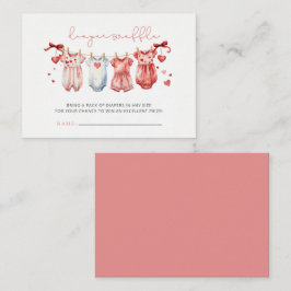 Älskade Valentineser Babyskor Diaper Raffle Tilläggskort