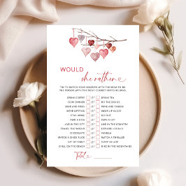 Älskade Valentineser skulle hon hellre spela