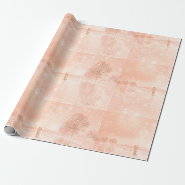 Älskande på en frusen damm presentpapper (Utrullad)