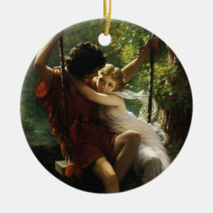 Älskande på en gunga. Vår av Pierre Auguste Cot Julgransprydnad Keramik