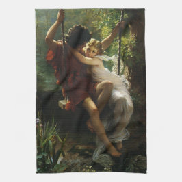 Älskande på en gunga. Vår av Pierre Auguste Cot Kökshandduk