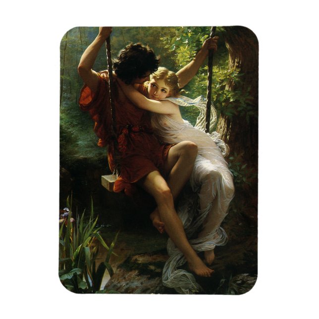 Älskande på en gunga. Vår av Pierre Auguste Cot Magnet (Vertikal)